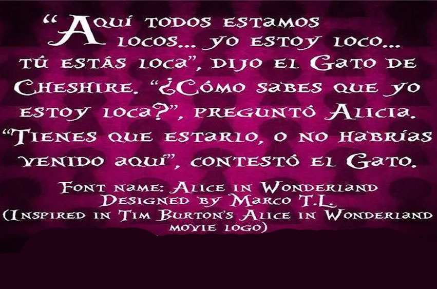 Alice in Wonderland Font