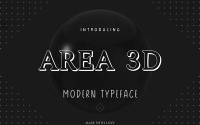 Area 3D Font