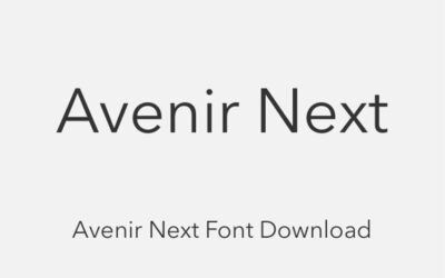 Avenir Next Font