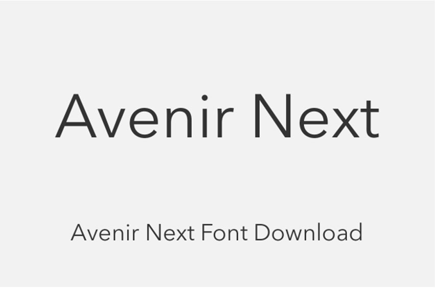 Avenir Next Font