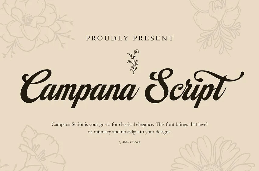 Campana Script Font