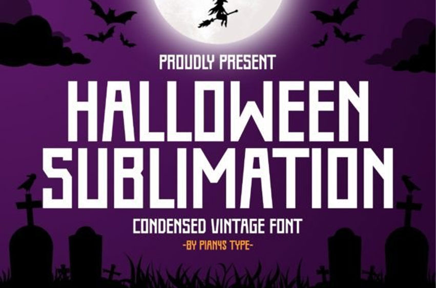 Halloween Sublimation Font