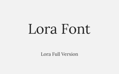 Lora Font