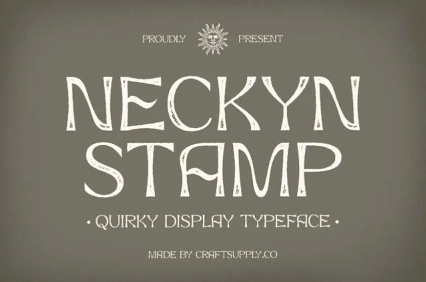 Neckyn Stamp Font