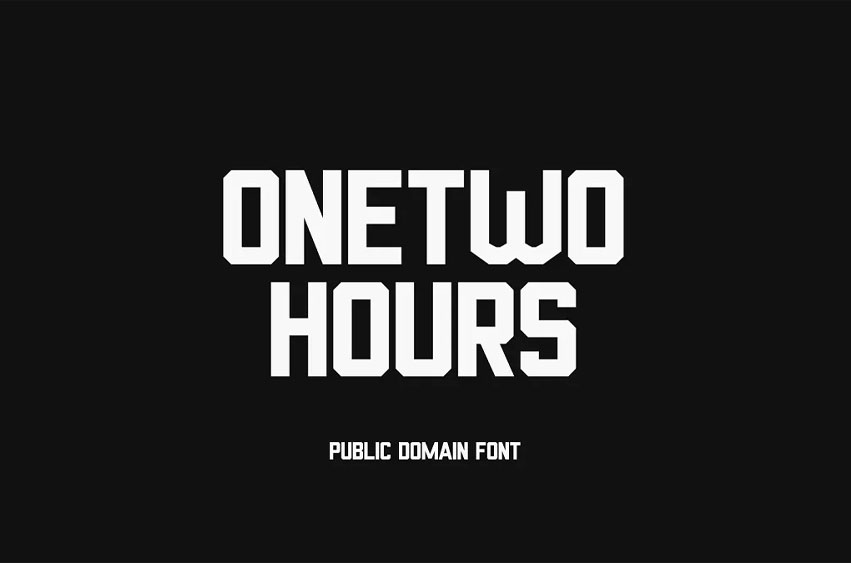 One Two Hours Font