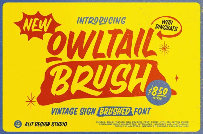 Owltail Brush Font