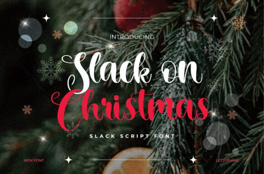 Slack on Christmas Font