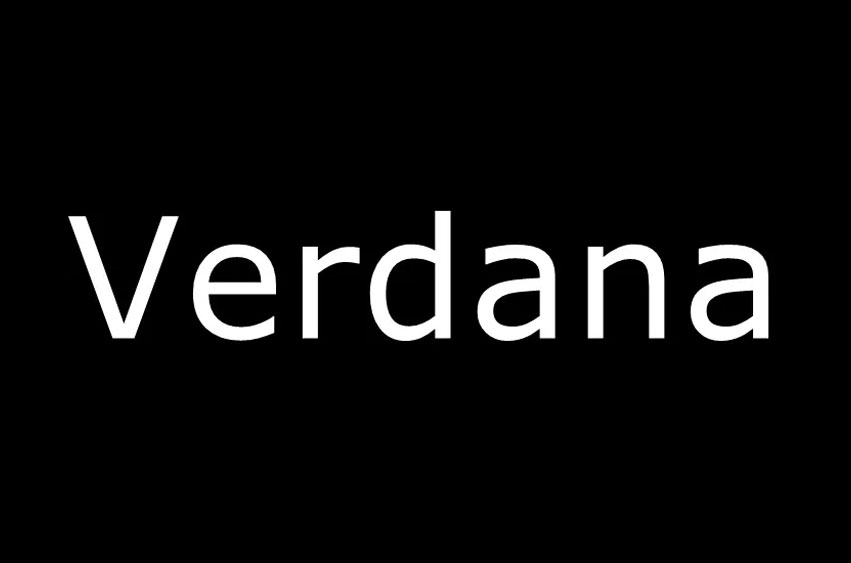 Verdana Font