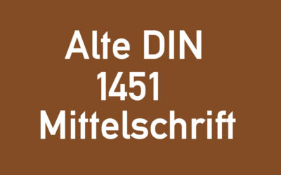 Alte DIN 1451 Mittelschrift Font