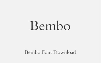 Bembo Font