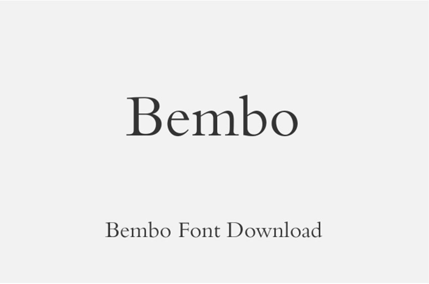 Bembo Font