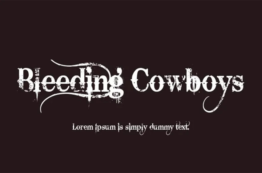 Bleeding Cowboys Font