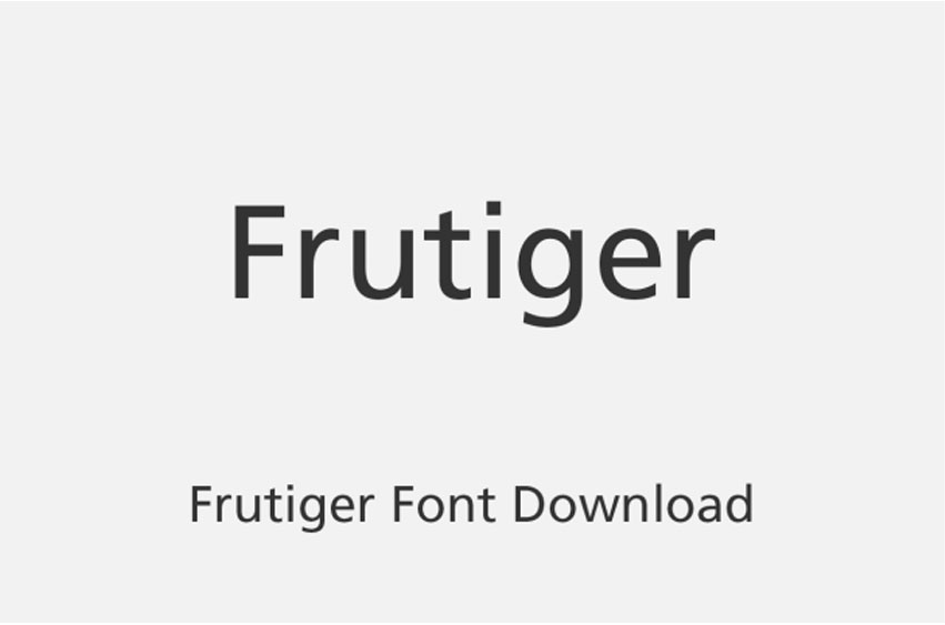 Frutiger Font