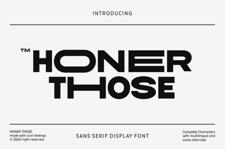 Honer Those Font