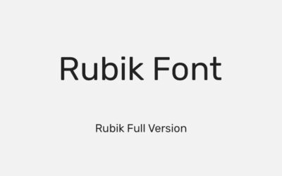 Rubik Font