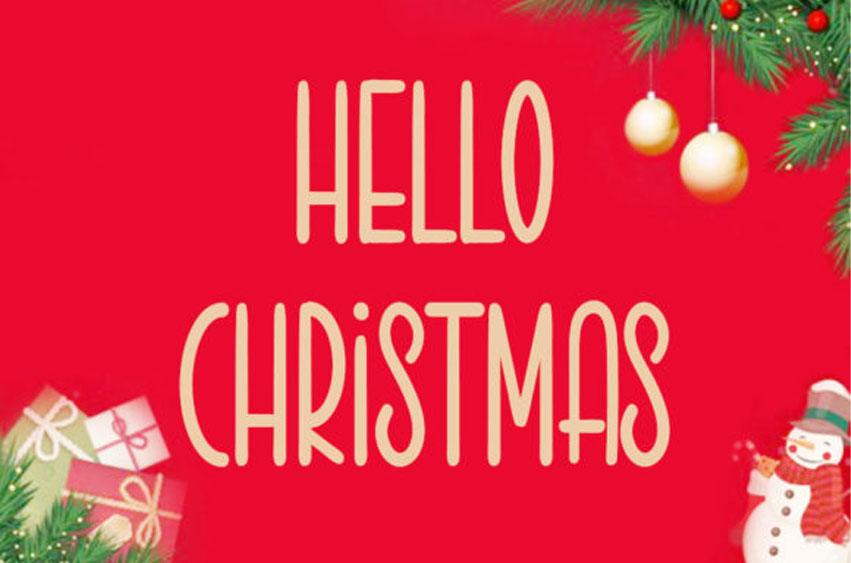 Hello Christmas Font