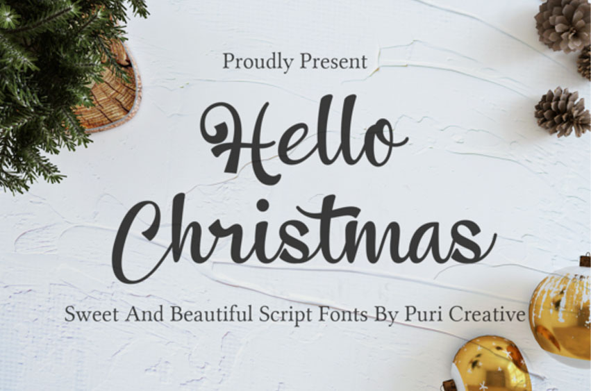 Hello Christmas Script Font