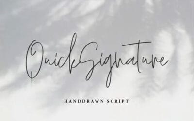 Quick Signature Font