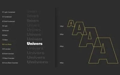 Univers Typographic Font