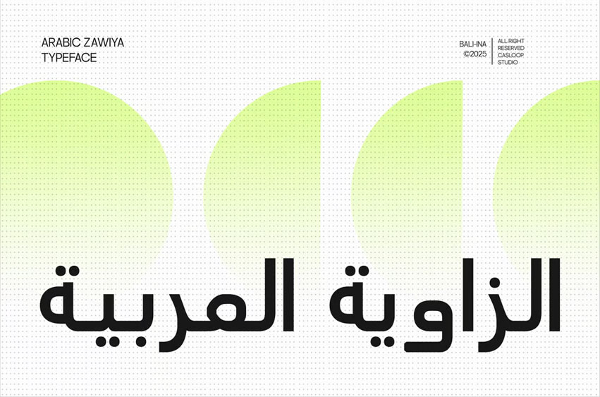 Arabic Zawiya Font