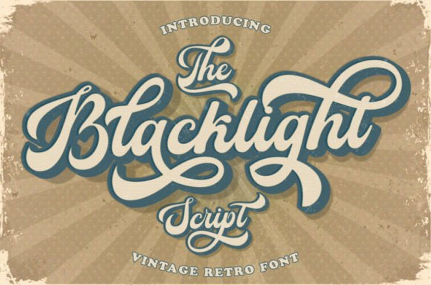 Blacklight Script Font