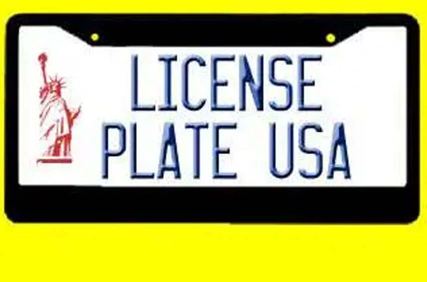 License Plate USA Font