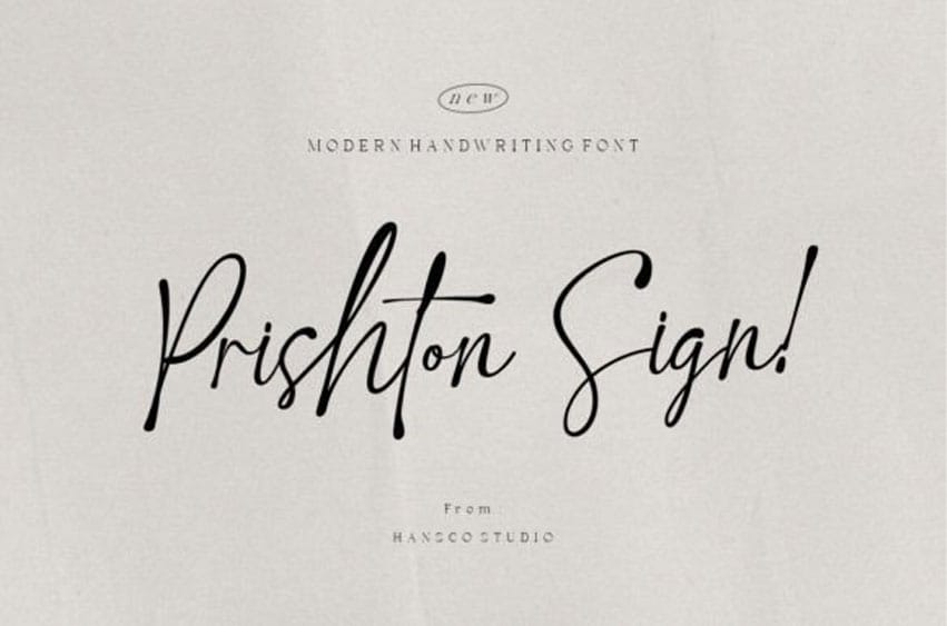 Prishton Sign Font