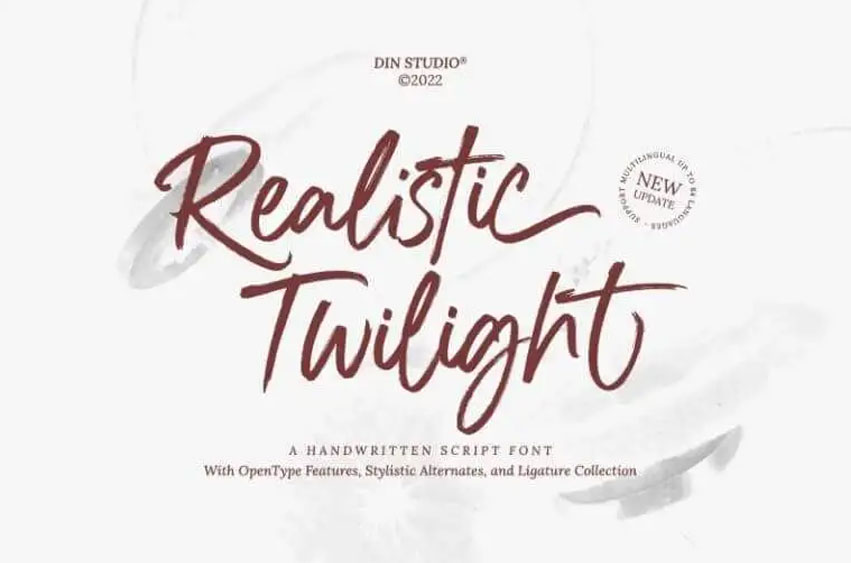 Realistic Twilight Font