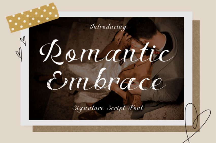 Romantic Embrace Font