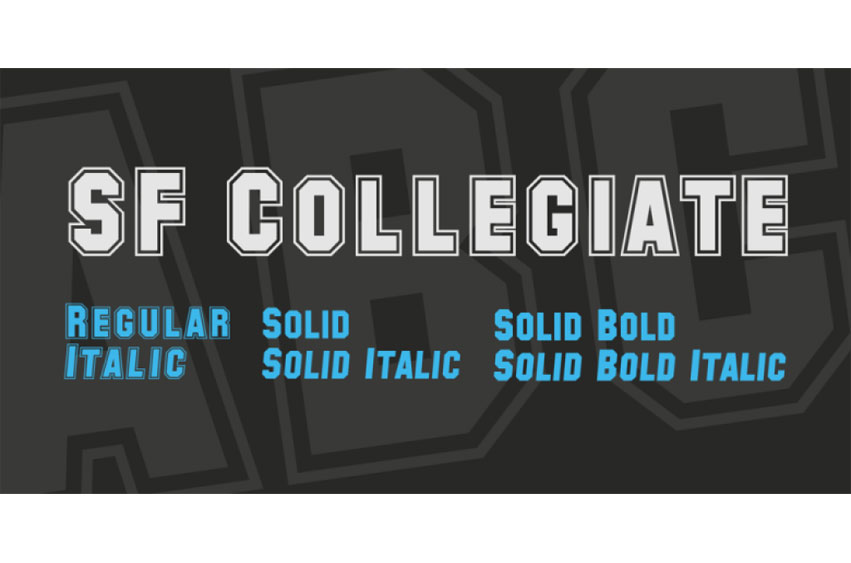 SF Collegiate Font