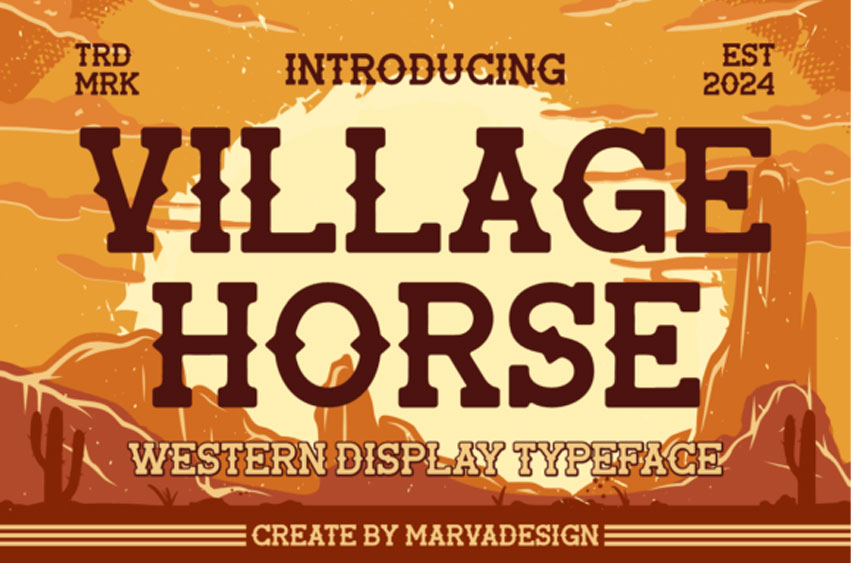 Village Horse Font