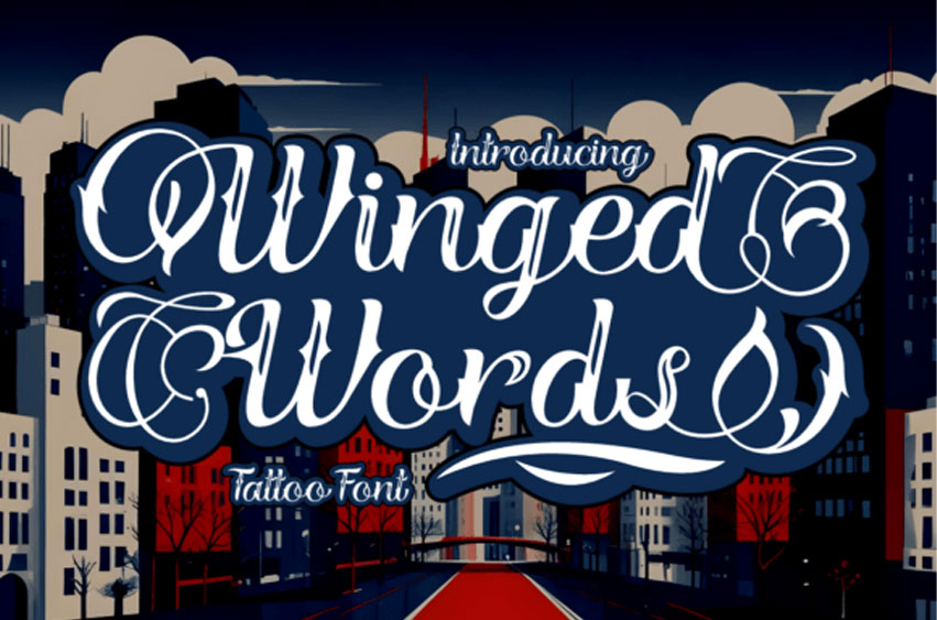 Winged Words Font