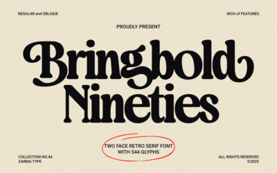 Bringbold Nineties Font