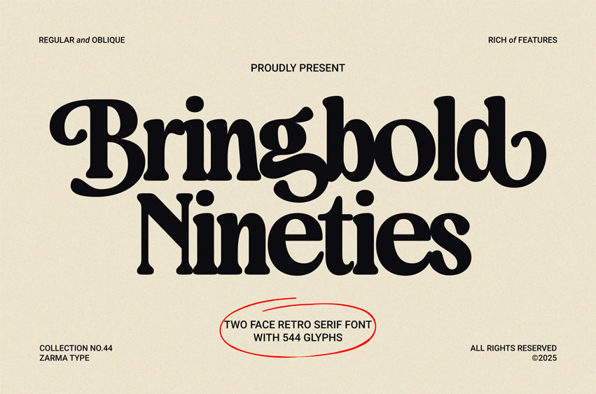 Bringbold Nineties Font