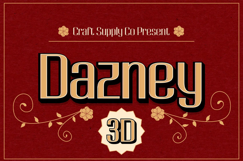 Dazney 3D Font