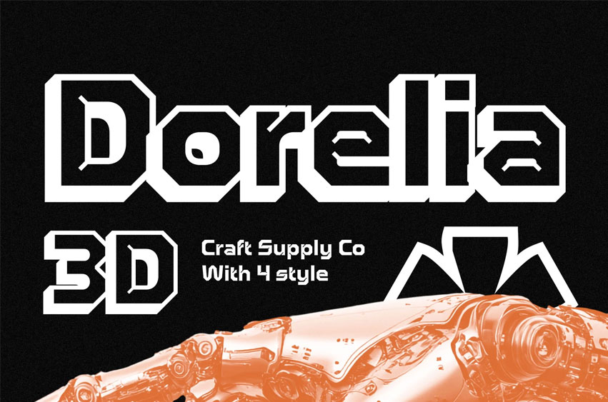 Dorelia 3D Font