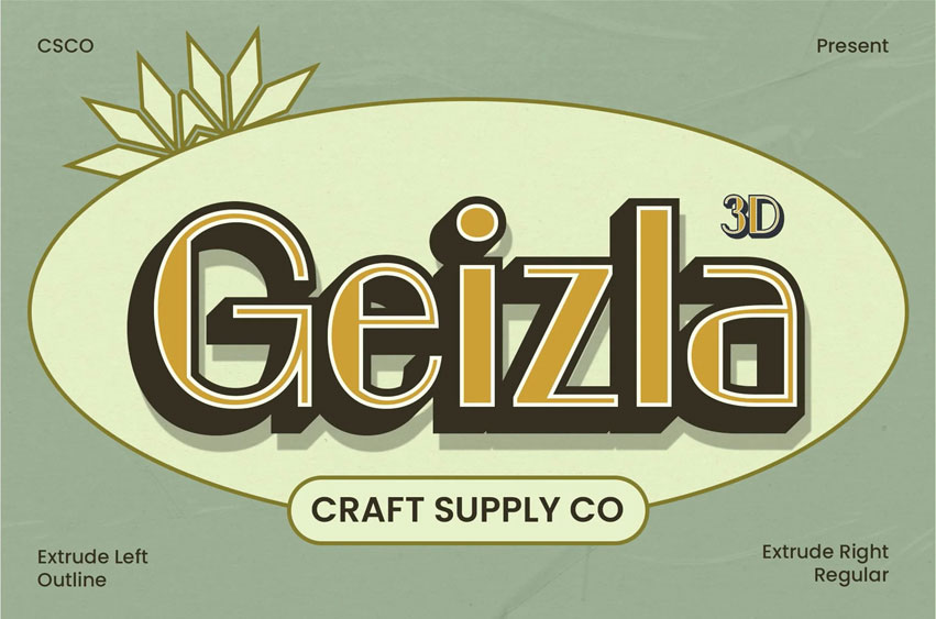 Geizla 3D Font