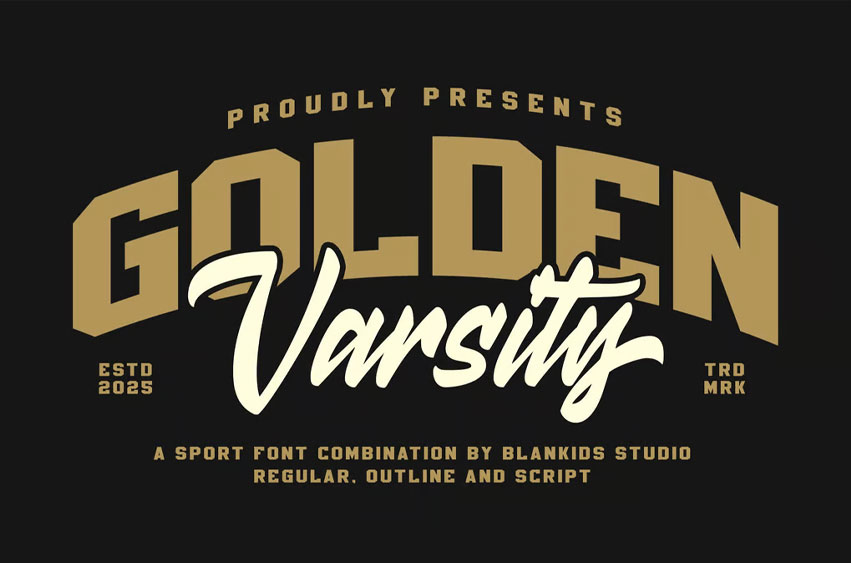 Golden Varsity Font