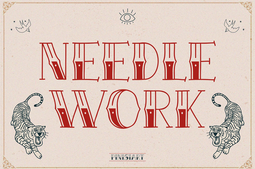 Needlework Font