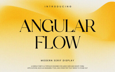 Angular Flow Font