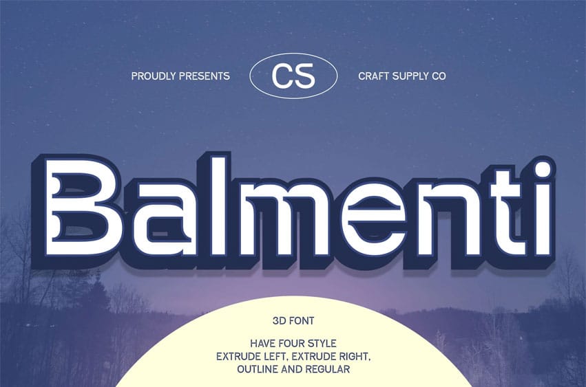 Balmenti 3D Font