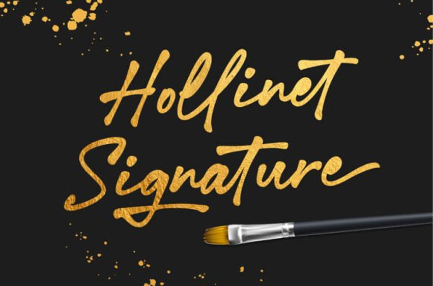 Hollinet Signature Font