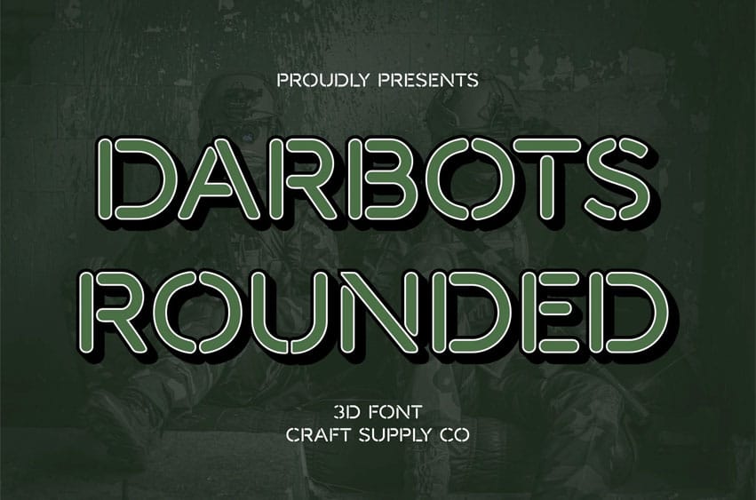Darbots Rounded 3D Font