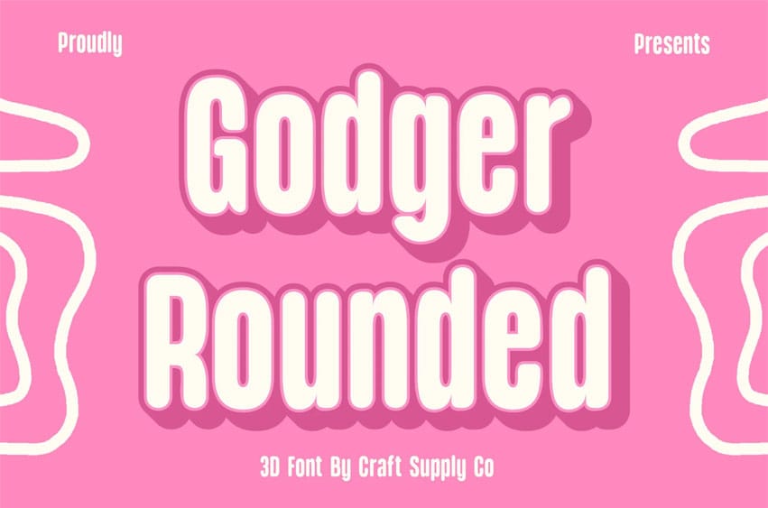 Godger Rounded 3D Font