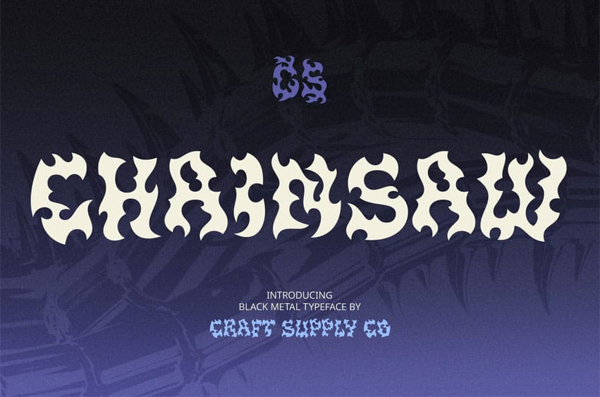 CS Chainsaw Font