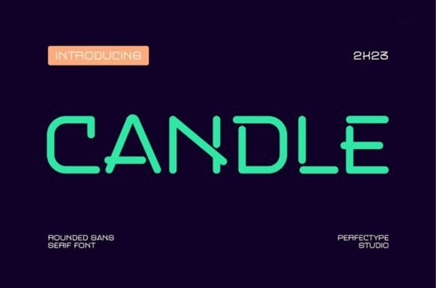 Candle Rounded Font