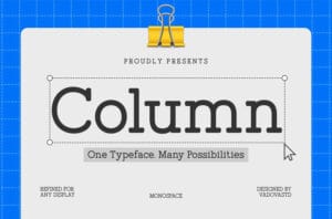 Column Text Design Column Font - DaFontHub