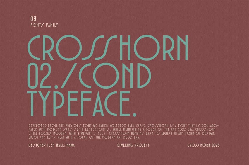Crosshorn Cond Font