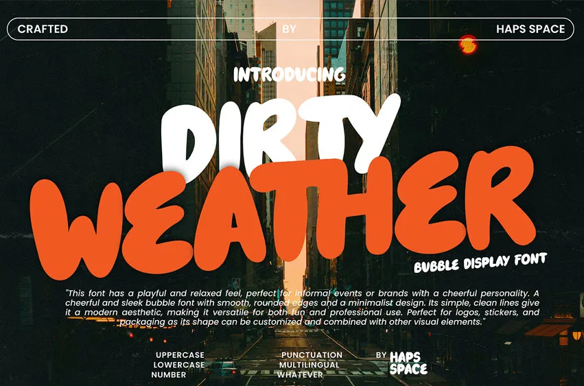 Dirty Weather Font