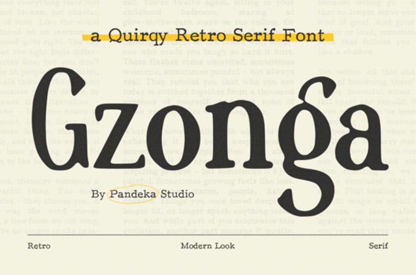 Gzonga Font